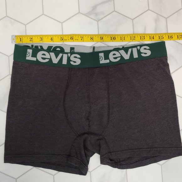 Good Used Condition Men's LEVI'S Cotton Stretch High Comfort Boxer Briefs Grey L - Picture 5 of 9